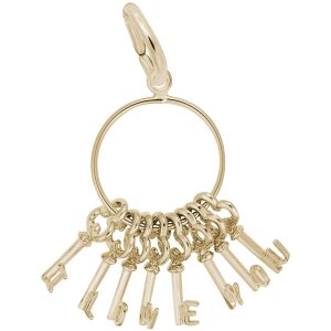 I Love You Skeleton Key Ring Charm
