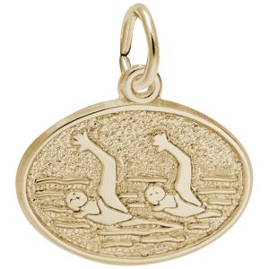 Synchronized Swimming Oval Disc Charm