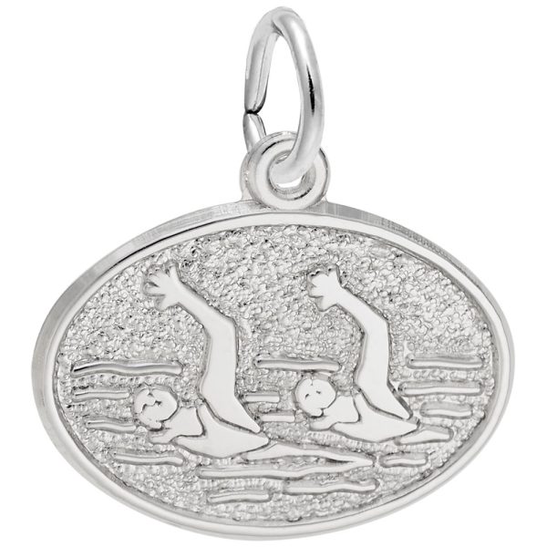 Synchronized Swimming Oval Disc Charm