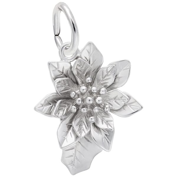 Poinsettia Flower Charm