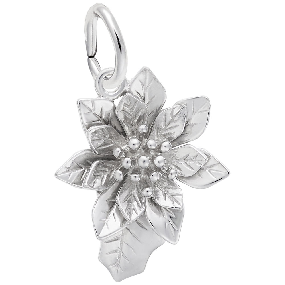 Poinsettia Flower Charm