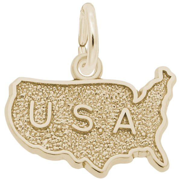 U.S.A Map Charm