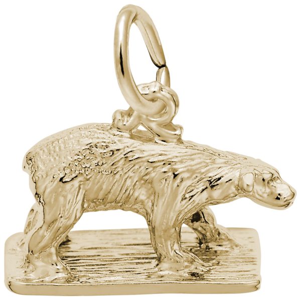 Polar Bear on Ice Charm