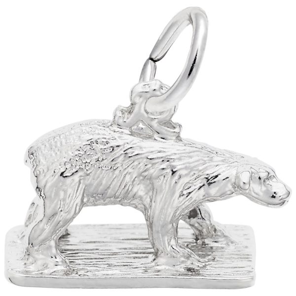 Polar Bear on Ice Charm