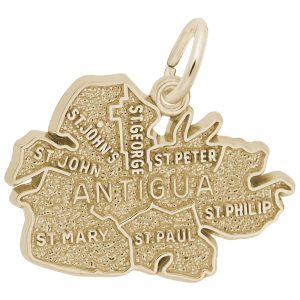 Antigua Cities Map Charm