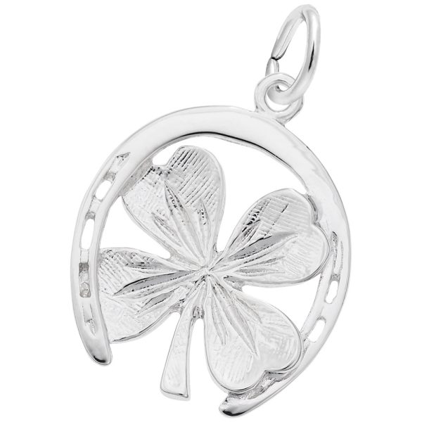 Good Luck Horseshoe & Clover Charm