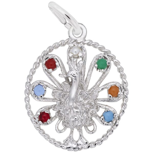 Beaded Peacock Charm