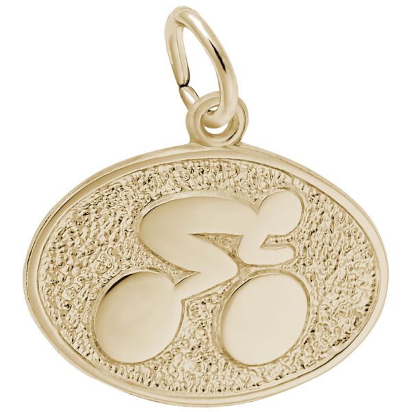 Cyclist Oval Disc Charm
