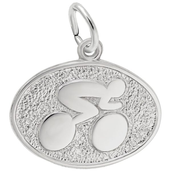 Cyclist Oval Disc Charm