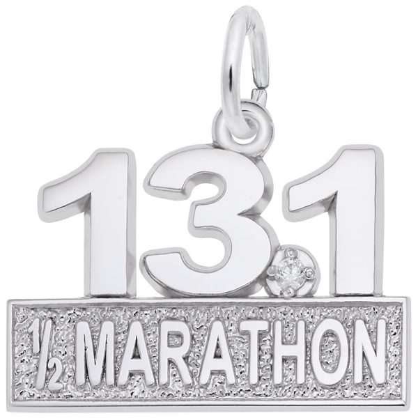 Marathon 13.1 W/White Spinel Charm