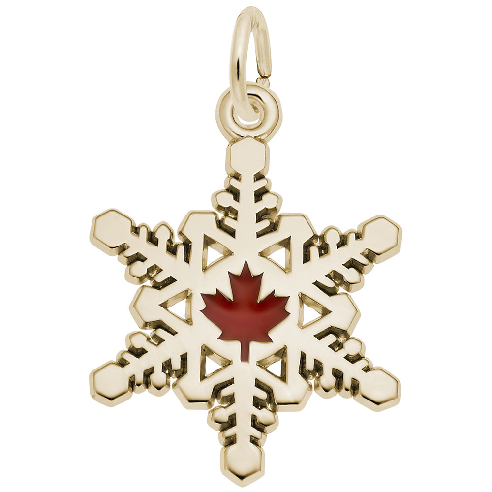 Canadian Snowflake Charm