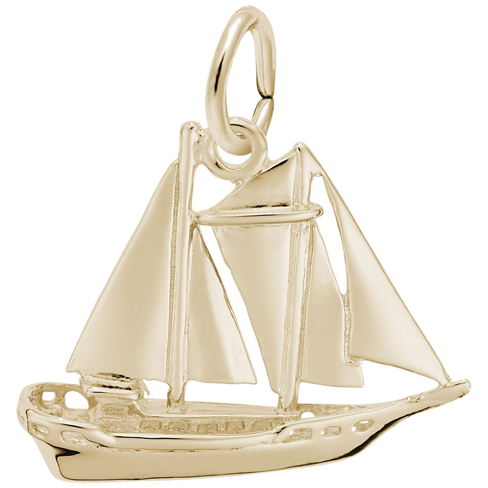 Schooner Sailboat Charm - Image 1