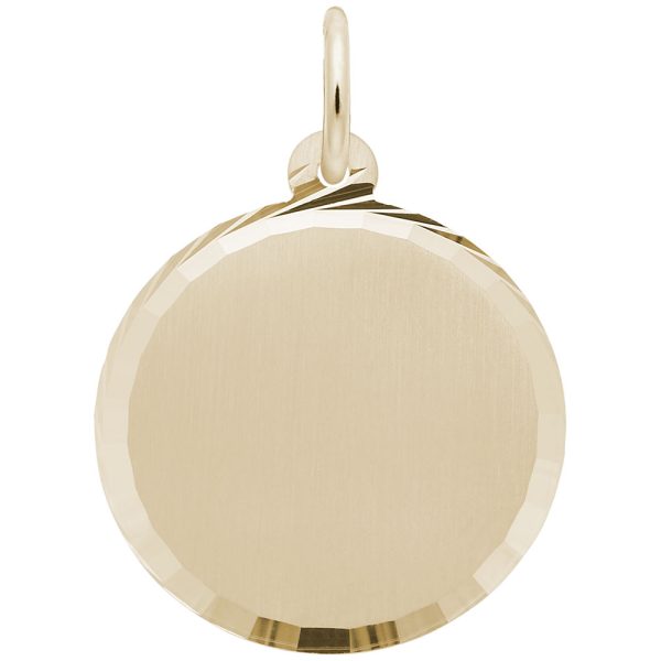 Medium Diamond Faceted Disc Charm