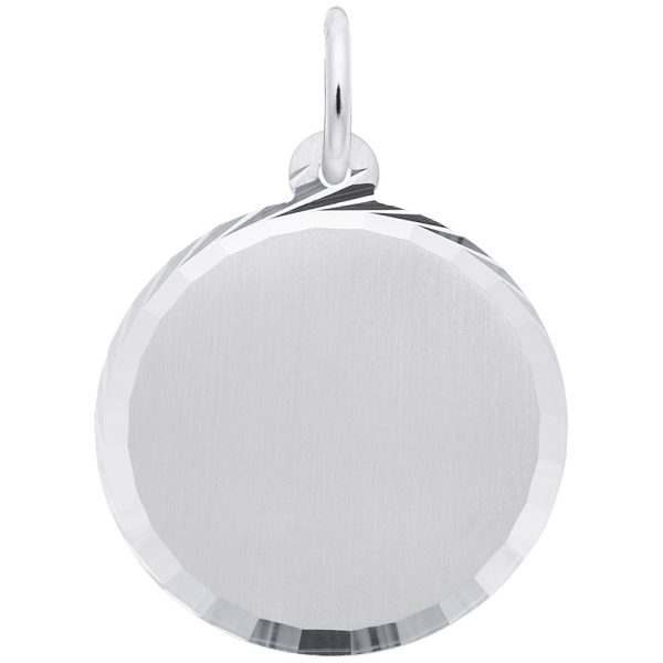 Medium Diamond Faceted Disc Charm