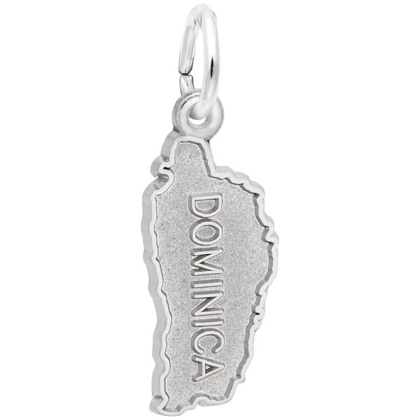 Dominica Map with Border Charm