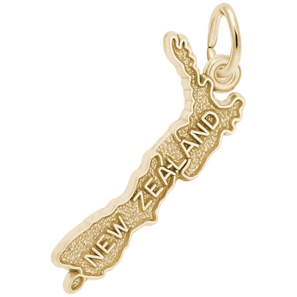 New Zealand Map Charm
