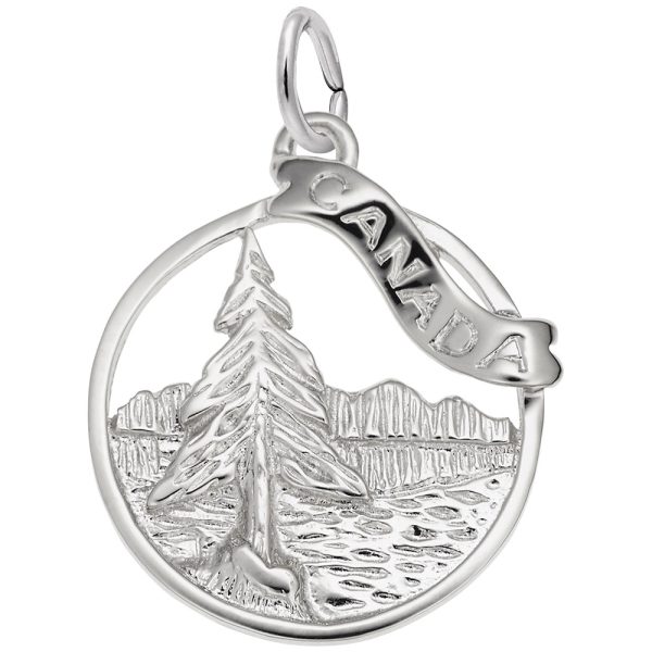 Canada Lake Scene Disc Charm