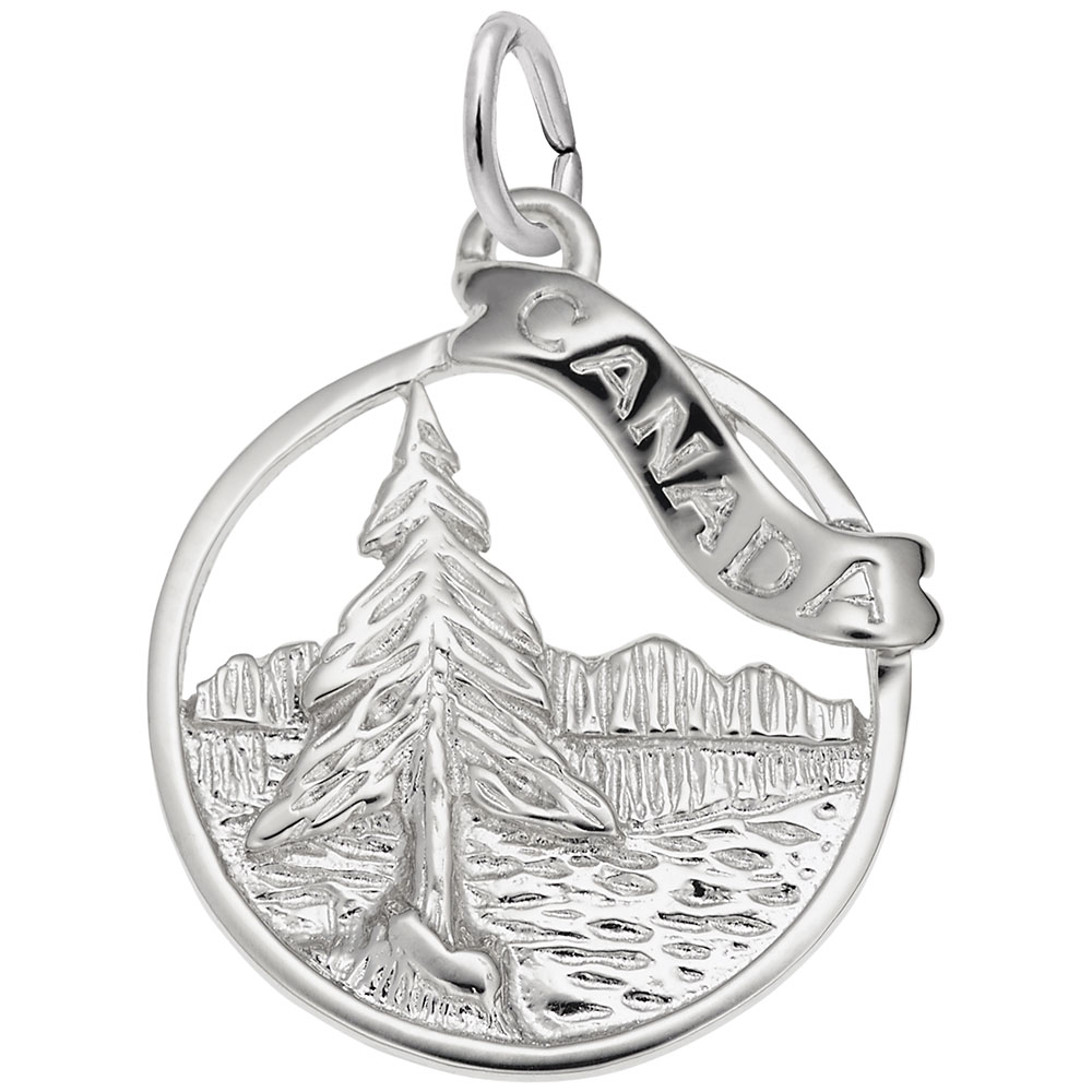 Canada Lake Scene Disc Charm
