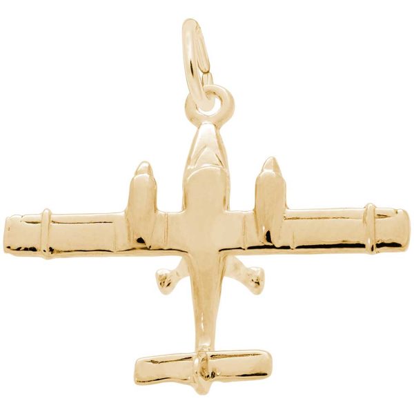 Dual Engine Airplane Charm