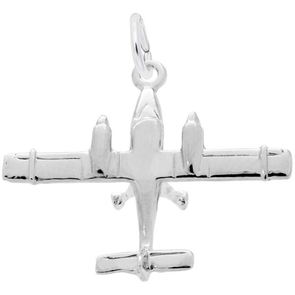 Dual Engine Airplane Charm