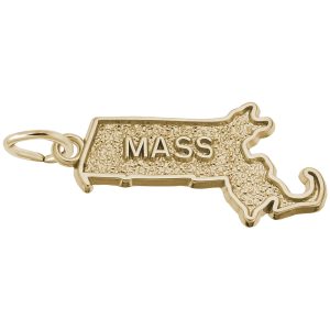 Massachusetts Map Charm