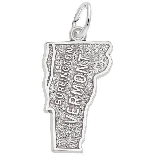 Burlington Vermont Map Charm