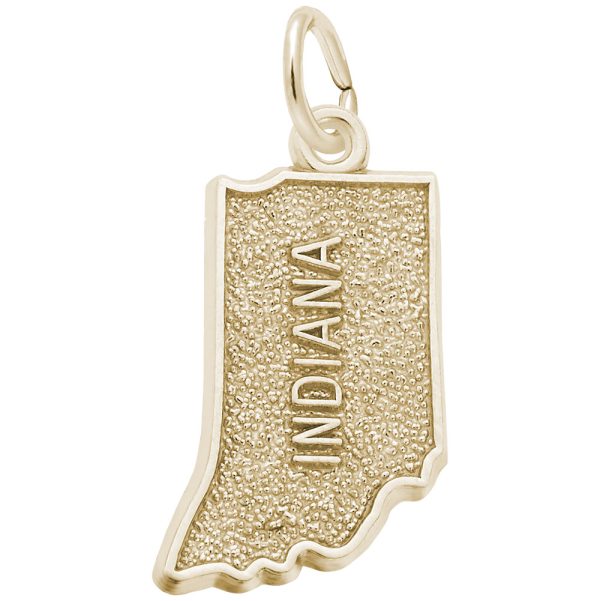 Indiana Map Charm