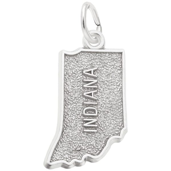 Indiana Map Charm