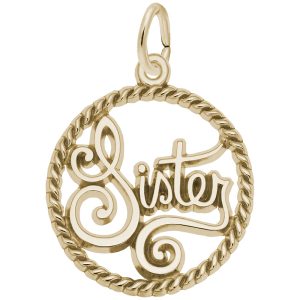 Sister Rope Circle Charm