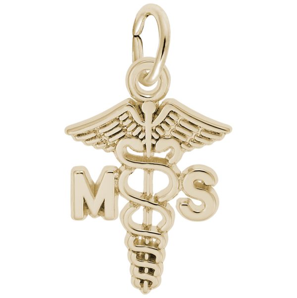 Medical Secretary Caduceus Charm
