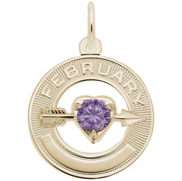 February Love Birthstone Charm