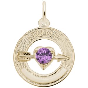 June Love Birthstone Charm