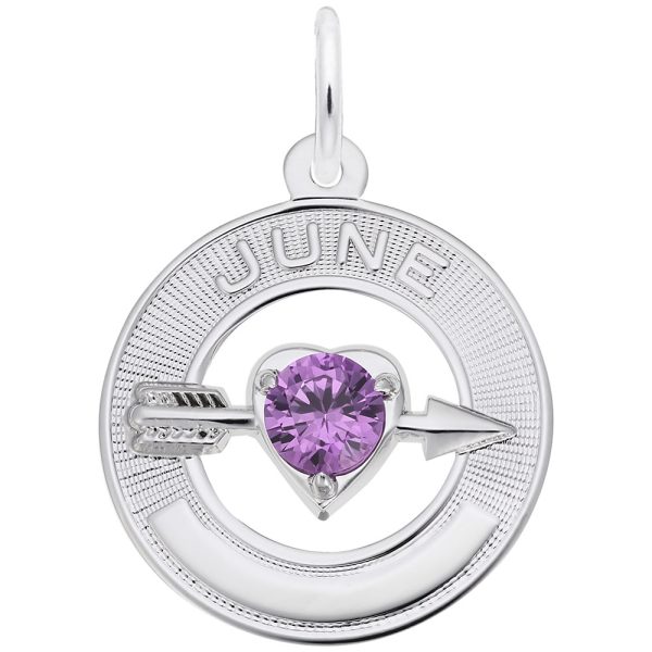 June Love Birthstone Charm