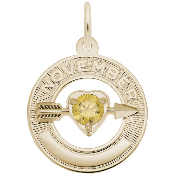Novemeber Love Birthstone Charm