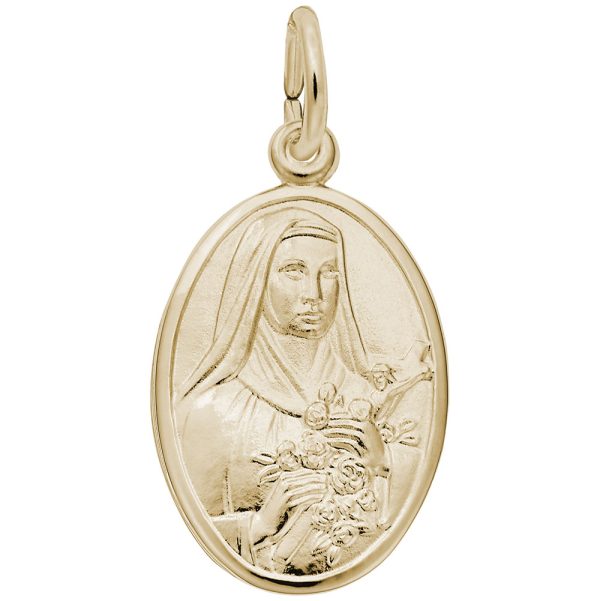 St. Theresa Oval Disc Charm