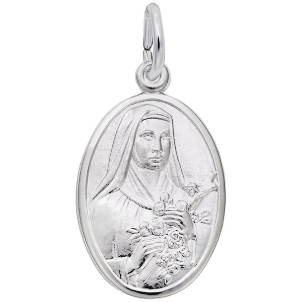 St. Theresa Oval Disc Charm