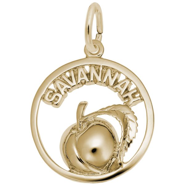 Savannah Peach Open Disc Charm