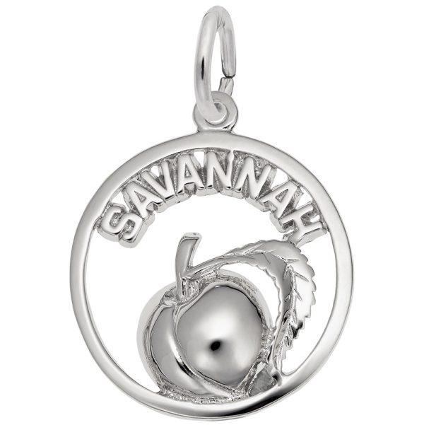 Savannah Peach Open Disc Charm