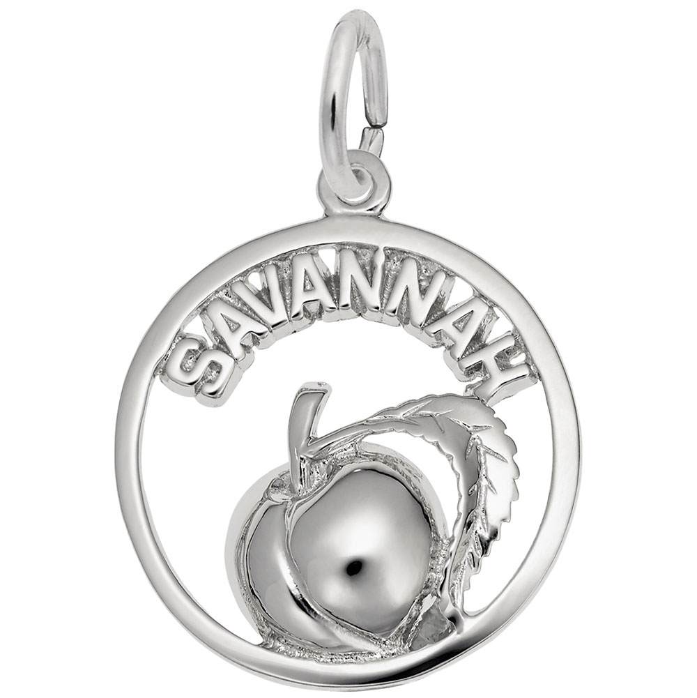 Savannah Peach Open Disc Charm