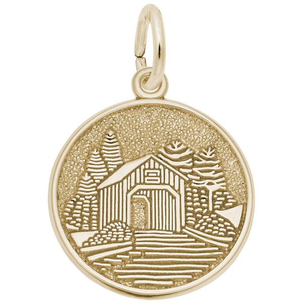 Covered Bridge Disc Charm