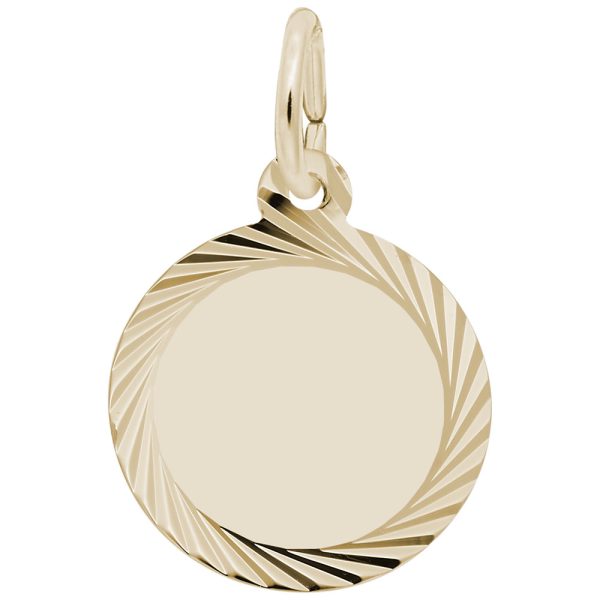 Extra Small Diamond Faceted Disc Charm