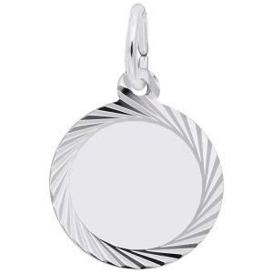 Extra Small Diamond Faceted Disc Charm