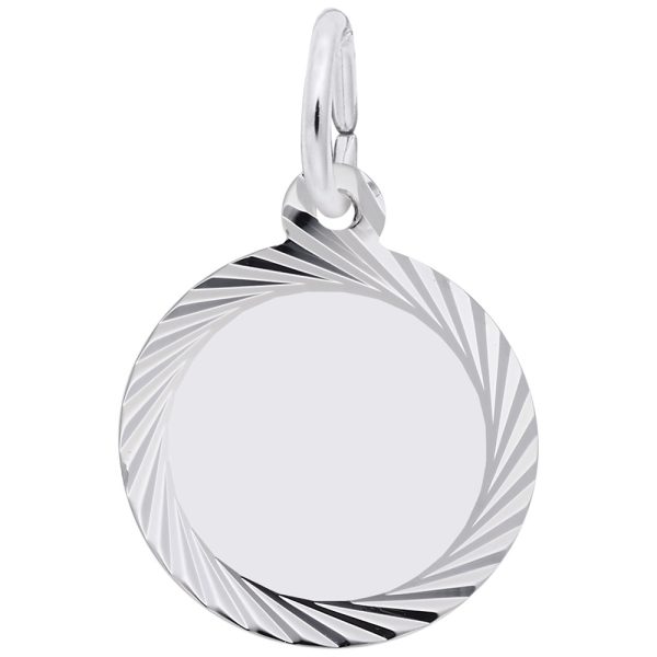 Extra Small Diamond Faceted Disc Charm