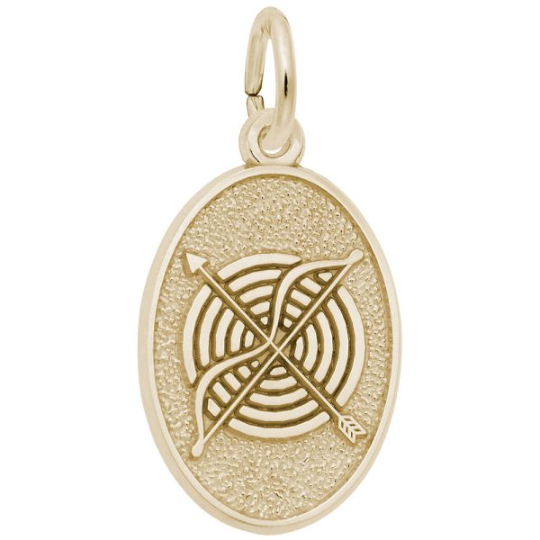 Archery Oval Disc Charm