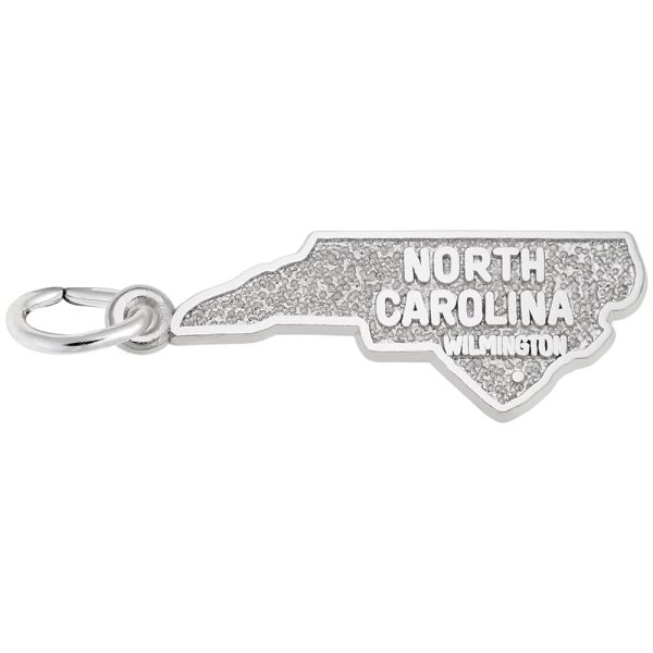 Wilmington North Carolina Map Charm
