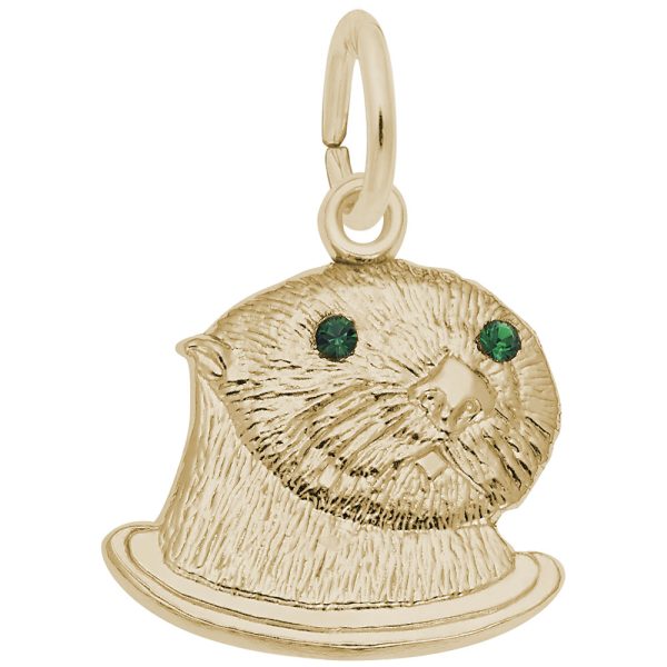 Sea Otter with Stones Charm