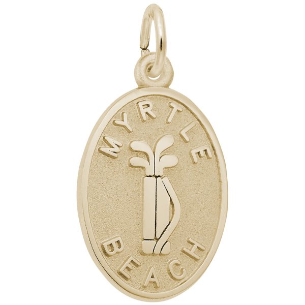 Myrtle Beach Golf Clubs Oval Disc Charm