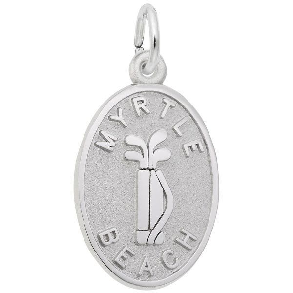 Myrtle Beach Golf Clubs Oval Disc Charm