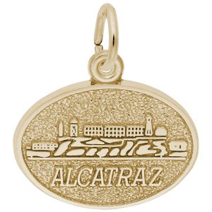 Alcatraz Oval Disc Charm