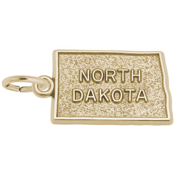 North Dakota Map Charm